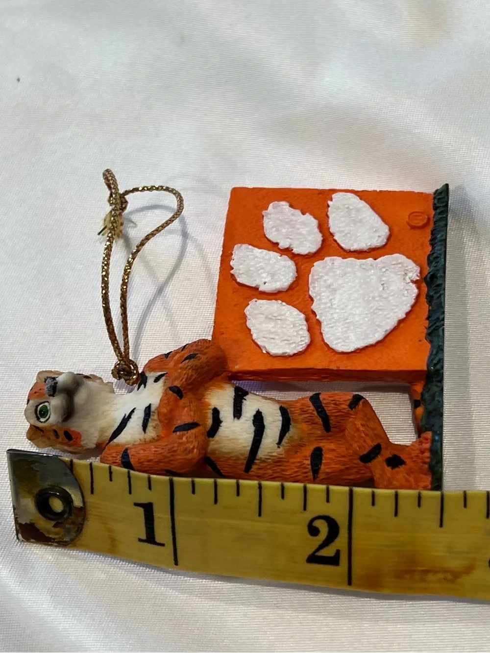 Clemson Tigers Christmas Ornament 3D Resin Tiger Paw Print NCAA